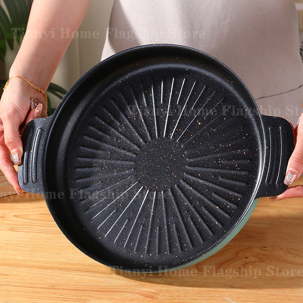 Grill Pan Round Non-Stick Barb - Korean Bbq Grill review and price